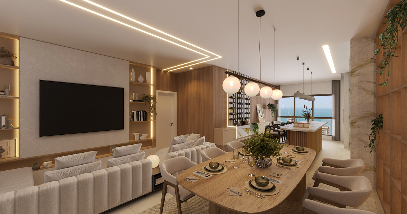 Residencial Tría - Living Final Tipo 01